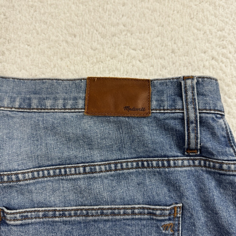 Madewell Jeans Women's 34P Blue Wide Leg Crop High Rise Whiskered Denim - Picture 11 of 11